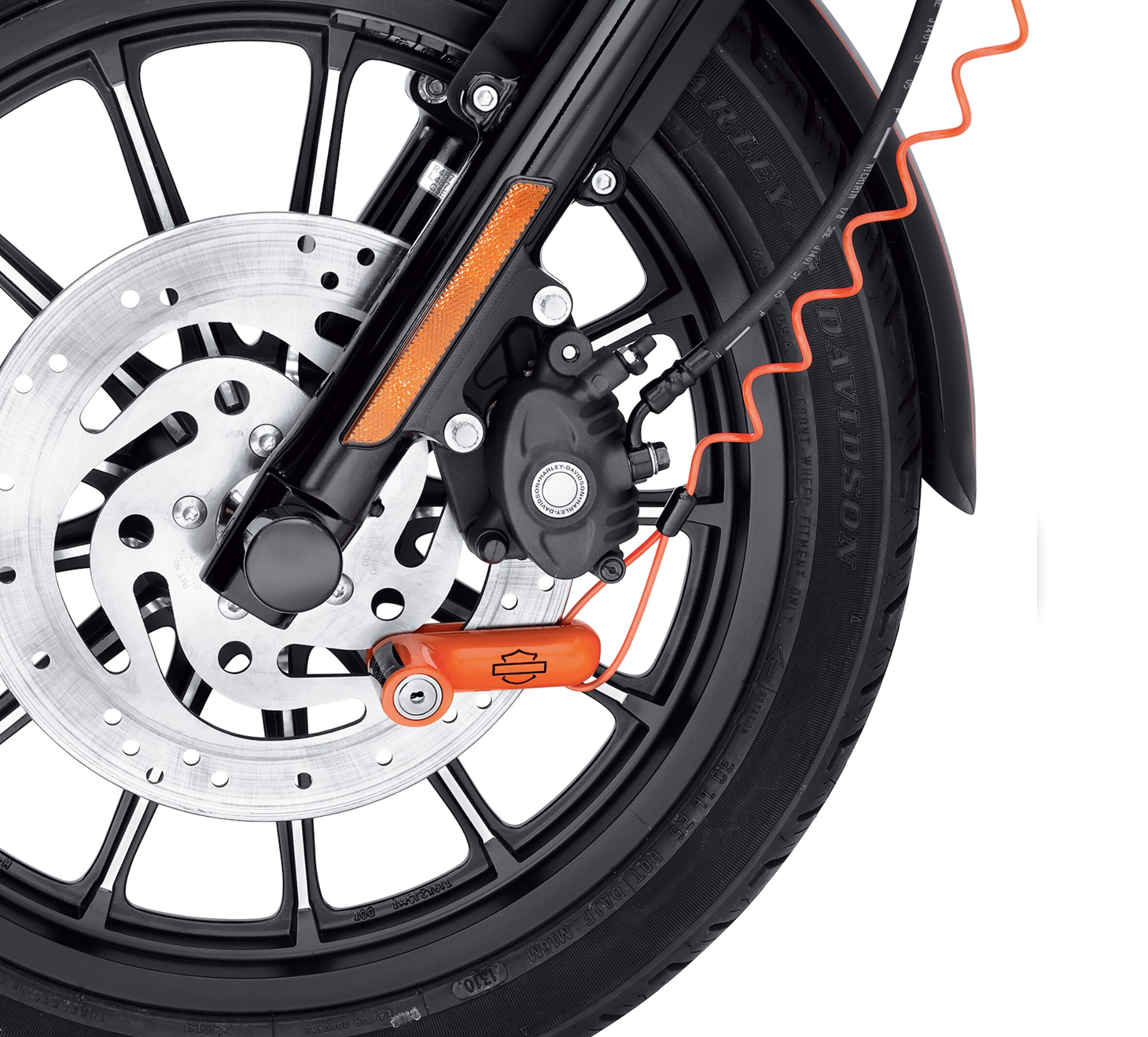 Orange Motorcycle Bike Brake Disc Lock Security Alarm Fit For Honda Harley BMW